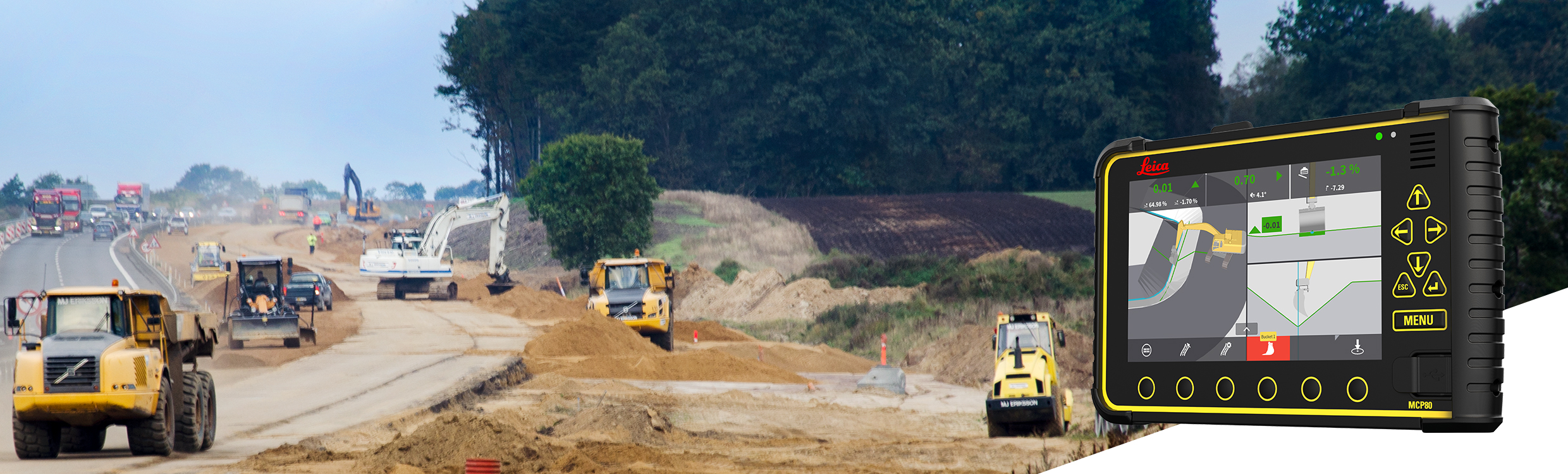 one for all mc1 leica paneeli ohjelmisto koneenohjaus kaivinkone